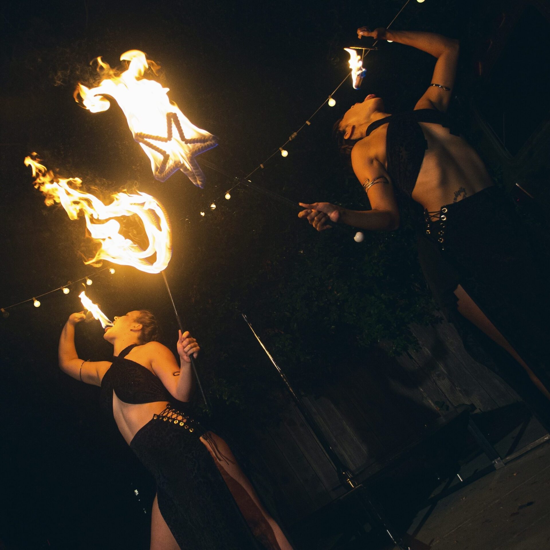 Fire dancers